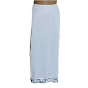 VTG old crappy long half slip with lace